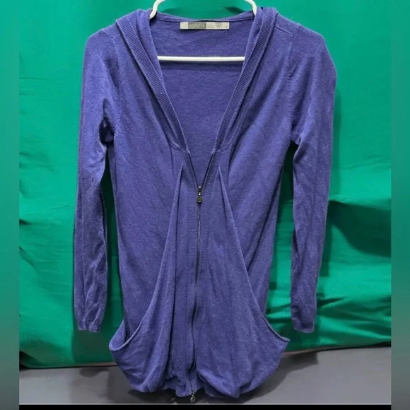 Athleta Women's purple Cardigan with Zipper & hood SMALL - Picture 1 of 5